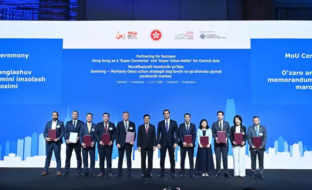 Speech by CE at "Partnering for Success - Hong Kong as a 'Super Connector' and 'Super Value-Adder' for Central Asia" High-level Business Luncheon in Tashkent  Source: HKSAR Government Press Releases