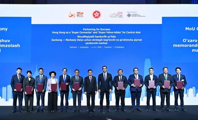 Speech by CE at "Partnering for Success - Hong Kong as a 'Super Connector' and 'Super Value-Adder' for Central Asia" High-level Business Luncheon in Tashkent  Source: HKSAR Government Press Releases