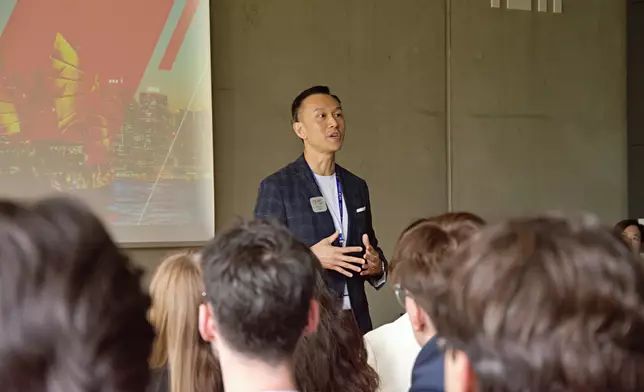 Hong Kong Talent Engage (HKTE) co-organised a hackathon with a local innovation and technology organisation in Munich on June 6 and 7 (Munich time). Photo shows the Director of HKTE, Mr Felix Chan, delivering his remarks at the event. Source: HKSAR Government Press Releases