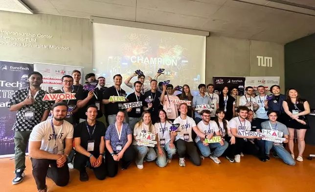 Hong Kong Talent Engage (HKTE) co-organised a hackathon with a local innovation and technology organisation in Munich on June 6 and 7 (Munich time). Photo shows the Director of HKTE, Mr Felix Chan (second row, sixth left), with the winners. Source: HKSAR Government Press Releases