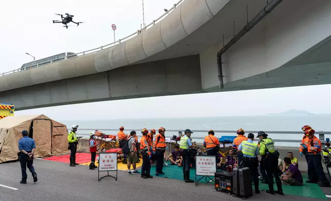 Police conduct inter-departmental major incident exercise on Hong Kong-Zhuhai-Macao Bridge  Source: HKSAR Government Press Releases