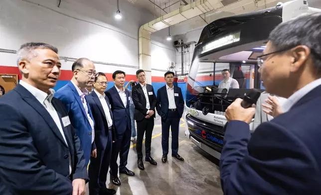 LegCo Panel on Transport visits Citybus depot and observes autonomous minibus Source: HKSAR Government Press Releases