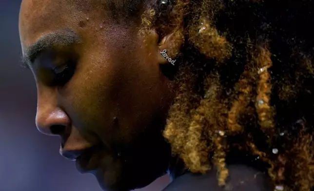 FILE - Serena Williams, of the United States, prepares to serve against Anett Kontaveit, of Estonia, during the second round of the U.S. Open tennis championships, Aug. 31, 2022, in New York. (AP Photo/Seth Wenig, File)