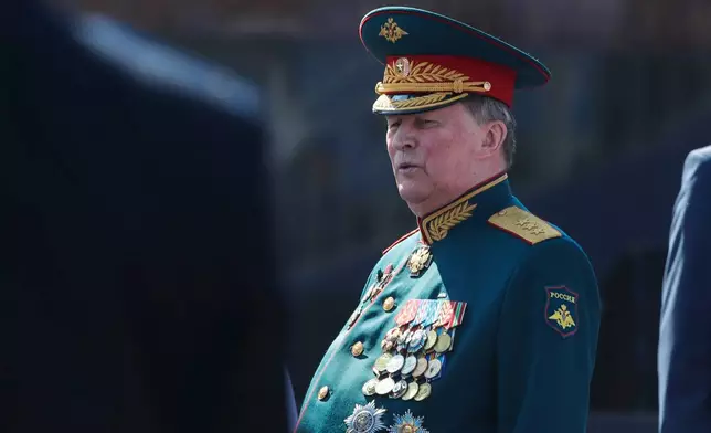 FILE - Sergei Ivanov, Russia's special representative for environment protection and transport, attends a Victory Day military parade marking the 75th anniversary of the Nazi defeat in World War II on Moscow's Red Square, Russia, Wednesday, June 24, 2020. (AP Photo/Pavel Golovkin, Pool, File)