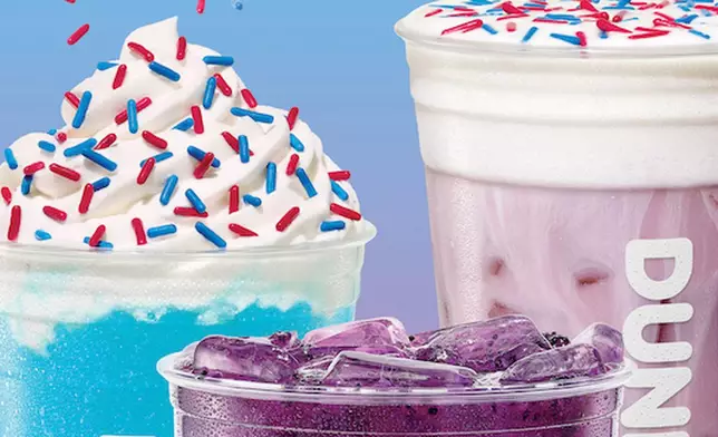 Dunkin’ introduces a festive lineup of Refreshers, lemonades, Dunkin’ Zero beverages and coffee creations to celebrate the Fourth.