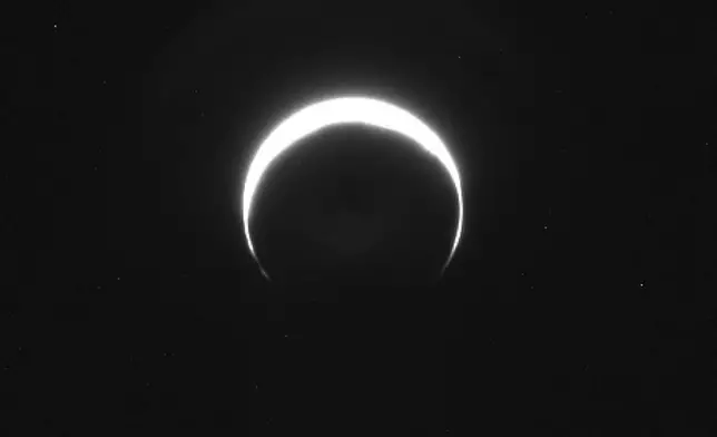 FILE - This image provided by the NASA/JPL-Caltech/ASU from the Psyche mission spacecraft shows Mars on Wednesday, May 13, 2026. (NASA/JPL-Caltech/ASU via AP)
