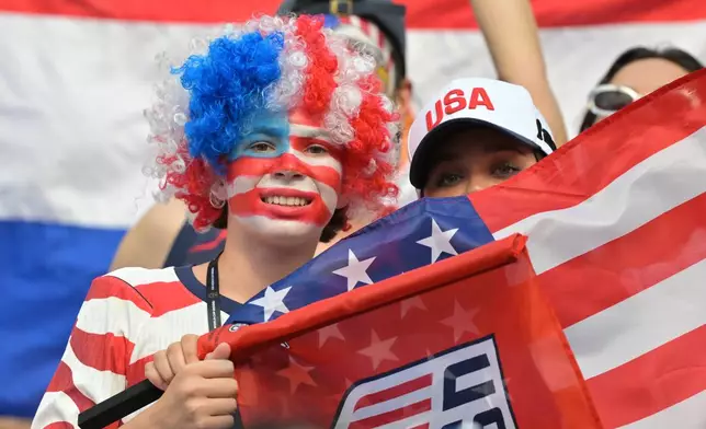 Fans are seen before the World Cup Group D soccer match between Paraguay and the United States in Inglewood, Calif., near Los Angeles, Friday, June 12, 2026. (AP Photo/Jayne Kamin-Oncea)