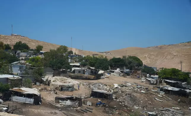 A view of the West Bank Bedouin hamlets of Khan al-Ahmar, Wednesday, June 10, 2026. (AP Photo/Mahmoud Illean)