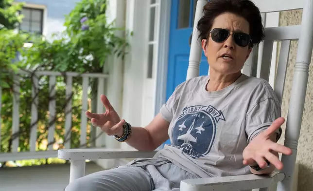 Podcaster Kara Swisher speaks during an interview with The Associated Press, Thursday, June 11, 2026, in Washington. (AP Photo/Manuel Balce Ceneta)