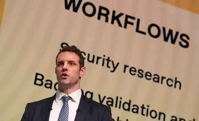 Colin Jarvis, head of Forward Deployed Engineering for OpenAI, speaks during its business event with SoftBank at a hotel in Tokyo, Tuesday, June 16, 2026. (AP Photo/Hiro Komae)
