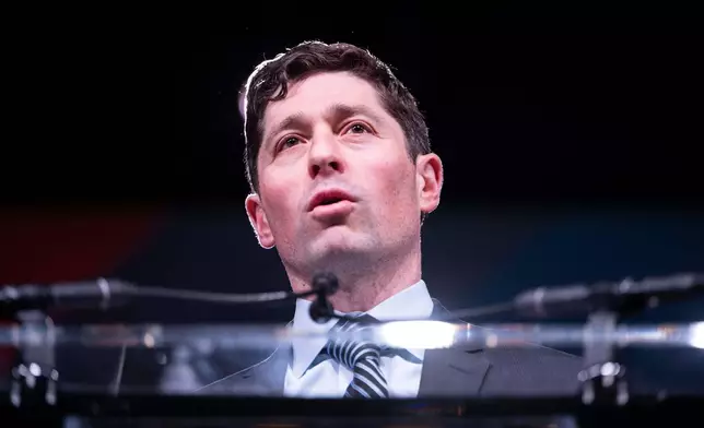 FILE - Minneapolis Mayor Jacob Frey speaks during the 94th Winter Meeting of the U.S. Conference of Mayors, Jan. 29, 2026 in Washington. (AP Photo/Kevin Wolf, File)