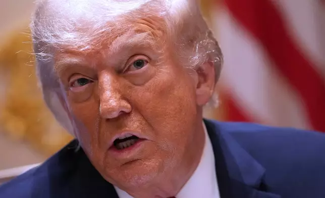 President Donald Trump speaks during a Cabinet meeting at the White House, Wednesday, May 27, 2026, in Washington. (AP Photo/Jacquelyn Martin)
