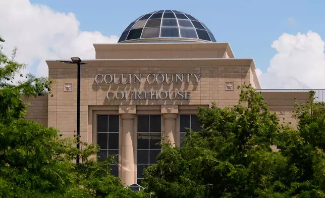 The Collin County courthouse is shown Thursday, June 4, 2026, in McKinney, Texas. (AP Photo/Tony Gutierrez)