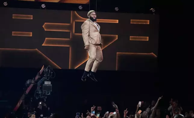 Host Druski appears during the opening of the BET Awards on Sunday, June 28, 2026, at the Peacock Theater in Los Angeles. (AP Photo/John Locher)