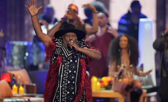 George Clinton performs during the BET Awards on Sunday, June 28, 2026, at the Peacock Theater in Los Angeles. (AP Photo/John Locher)