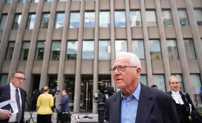 Frank Stronach leaves a Toronto court on Friday, June 19, 2026. (Chris Young /The Canadian Press via AP)