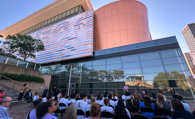 The Muhammad Ali Center marked the 10-year anniversary of his death with a "Day of Compassion" on Wednesday, June 3, 2026 in Louisville, Ky. (AP Photo/Dylan Lovan)