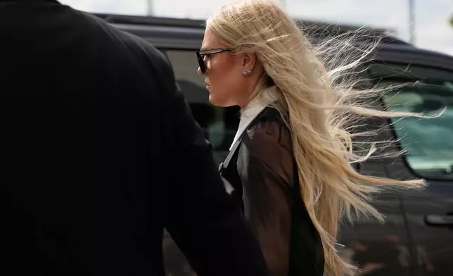 Erika Kirk leaves the Fourth District Courthouse, Monday, July 6, 2026, in Provo, Utah, after a hearing for Tyler Robinson, accused in the fatal shooting of Charlie Kirk. (AP Photo/Marielle Scott)