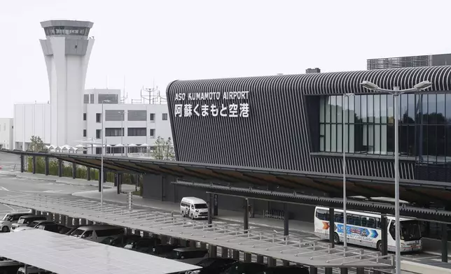 Aso Kumamoto airport is seen in Mashiki, Kumamoto prefecture, western Japan, on Feb. 20, 2024. (Kyodo News via AP)