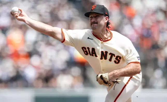 San Francisco Giants starting pitcher Trevor McDonald delivers during the first inning of a baseball game against the Colorado Rockies, Sunday, July 12, 2026, in San Francisco. (AP Photo/Thien-An Truong)