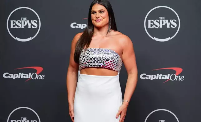 Ilona Maher arrives at the ESPY Awards at Lincoln Center on Wednesday, July 15, 2026, in New York. (AP Photo/Yuki Iwamura)