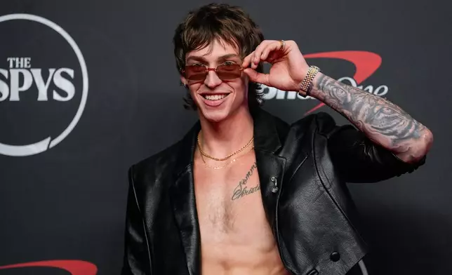 Jimmy Satos arrives at the ESPY Awards at Lincoln Center on Wednesday, July 15, 2026, in New York. (AP Photo/Yuki Iwamura)