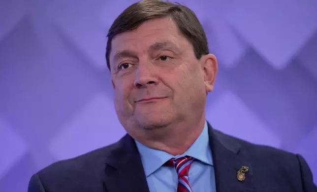 U.S. Senate candidate Troy Jackson takes part in a debate at the WCSH-6 television studio, Thursday, July 16, 2026, in Portland, Maine. (AP Photo/Robert F. Bukaty)