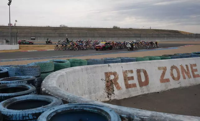 Riders take the start during the twelfth stage of the Tour de France cycling race with start in Circuit Nevers Magny-Cours and finish in Chalon-sur-Saone, France, Thursday, July 16, 2026. (AP Photo/Thibault Camus)
