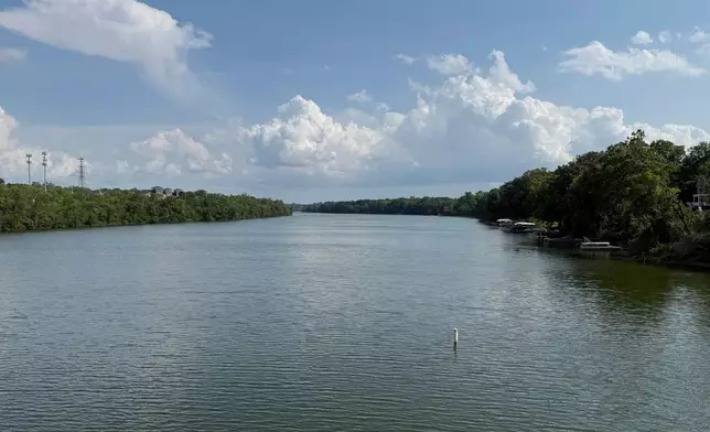 The Scioto River is seen near Hayden Falls Reserve on Tuesday, July 21, 2026, in Dublin, Ohio. (AP Photo/Patrick Aftoora-Orsagos)