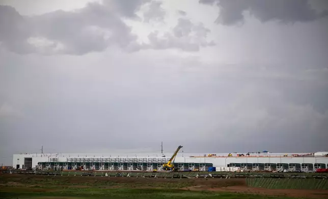 The site of a future data center being built near Abernathy, Texas, Saturday, July 18, 2026, in Hale County, Texas. (AP Photo/Justin Rex)