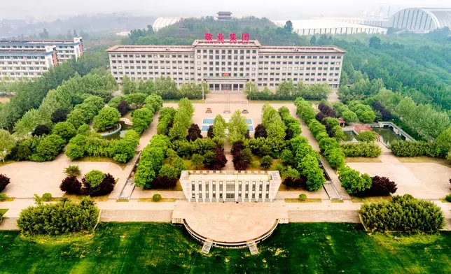 A view of the headquarters of Chinese steel manufacturer Jinye Group in Pingshan in northern China's Hebei province on May 6, 2020. (Chinatopix via AP)