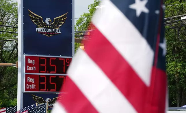 Shown is a Freedom Fuel Network gas station in Dresher, Pa., Friday, July 10, 2026. (AP Photo/Matt Rourke)