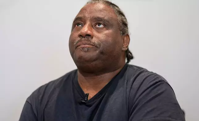 Evaniel Johnson expresses his concern about the circumstances of his grandson's death Monday, July 6, 2026, in Nashville, Tenn., after his grandson, Tyrin Johnson, was fatally shot by two Tennessee National Guard members in Memphis on Sunday, morning. (AP Photo/George Walker IV)