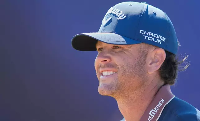 Marcus Plunkett of the United States walks off the 15th hole during a practice round for the British Open Golf championships at Royal Birkdale golf club, in Southport, England, Tuesday, July 14, 2026. (AP Photo/David Goldman)