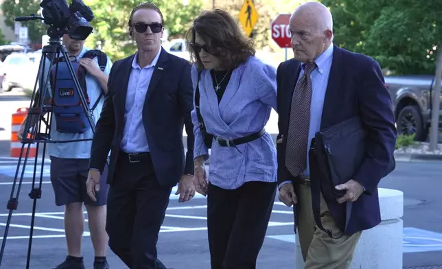 Charlie Kirk's parents, Kathryn, and Robert Kirk, right, arrive at the Fourth District Courthouse in Provo, Utah, for a hearing for Tyler Robinson, accused in the fatal shooting of Charlie Kirk, Thursday, July 9, 2026 (AP Photo/Ty ONeil)