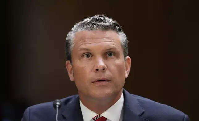 Defense Secretary Pete Hegseth testifies at a Senate Appropriations Committee hearing, Tuesday, July 21, 2026, on Capitol Hill in Washington. (AP Photo/Jacquelyn Martin)