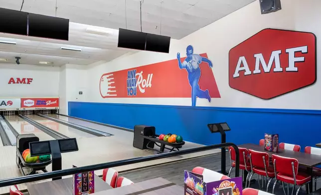 Bold red and varsity blue bring AMF's refreshed identity to life.