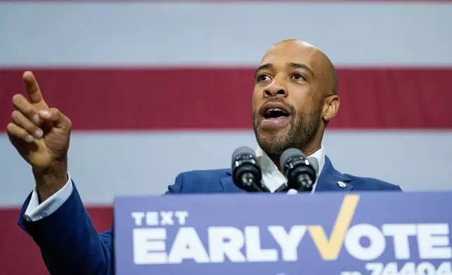 FILE - Wisconsin U.S. Senate candidate Mandela Barnes speaks at a rally Oct. 29, 2022, in Milwaukee. (AP Photo/Morry Gash, File)