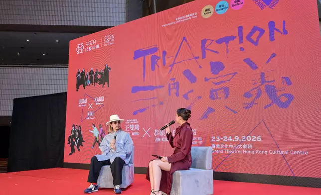 The opening programme of the 4th Asia+ Festival, the "TRI-ART!ON" Concert, will be led by award-winning Hong Kong pop music producer Carl Wong. Photo shows Wong introducing the highlights of the concert at the programme briefing today (July 16). Source: HKSAR Government Press Releases