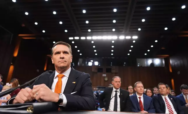 Acting Attorney General Todd Blanche appears before the Senate Judiciary Committee on Capitol Hill in Washington, Wednesday, July 15, 2026. (AP Photo/Mark Schiefelbein)
