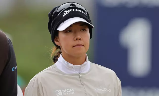 Jenny Shin of South Korea during day two of the 2026 ISPS HANDA Women's Scottish Open at Dundonald Links at Ayrshire, Scotland, on Friday, July 24, 2026. (Steve Welsh/PA via AP)