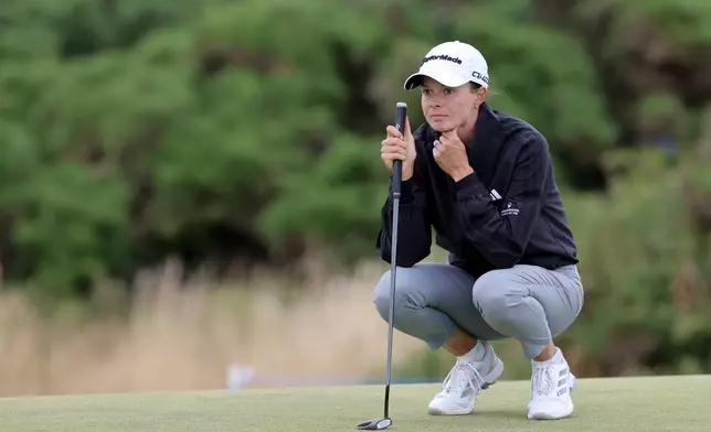 Esther Henseleit of Germany during day two of the 2026 ISPS HANDA Women's Scottish Open at Dundonald Links at Ayrshire, Scotland, on Friday, July 24, 2026. (Steve Welsh/PA via AP)