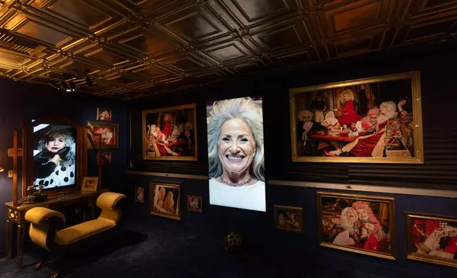 Gil Hayun's installation "Age of Glory" is displayed during the "Hospital of Emotions" exhibition inside a former hospital building in Los Angeles, Wednesday, July 22, 2026. (AP Photo/Jae C. Hong)