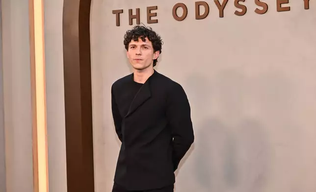 Tom Holland attends the premiere of "The Odyssey" at AMC Lincoln Square on Tuesday, July 14, 2026, in New York. (Photo by Evan Agostini/Invision/AP)