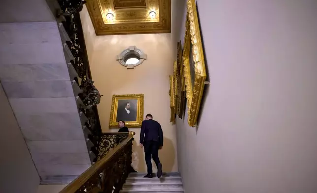 Rep. Tom Kean Jr., R-N.J., arrives for a vote at the Capitol, Tuesday, June 30, 2026, in Washington. (AP Photo/Rod Lamkey, Jr.)