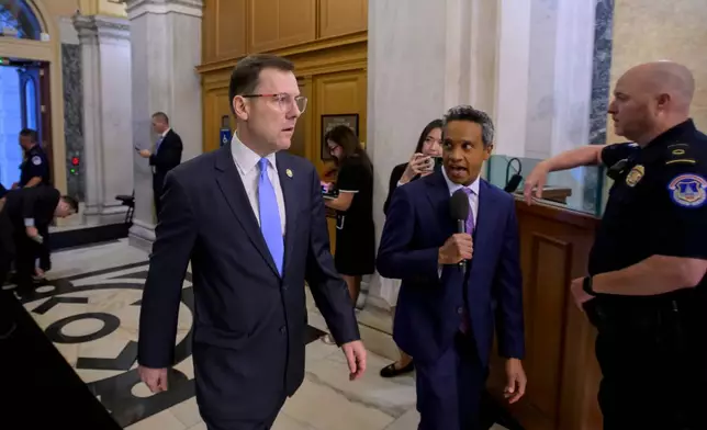 Rep. Tom Kean Jr., R-N.J., arrives for a vote at the Capitol, Tuesday, June 30, 2026, in Washington. (AP Photo/Rod Lamkey, Jr.)
