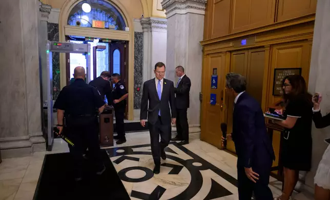 Rep. Tom Kean Jr., R-N.J., arrives for a vote at the Capitol, Tuesday, June 30, 2026, in Washington. (AP Photo/Rod Lamkey, Jr.)