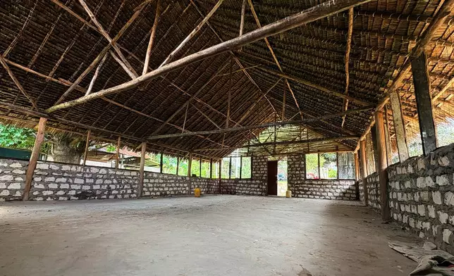 The Samito Women Group's restaurant under construction is seen in Sabaki, Malindi, Kenya, on June 15, 2026. (AP Photo/Allan Olingo)