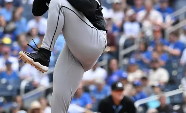 Toronto Blue Jays starting pitcher Trey Yesavage (39) throws to a Chicago White Sox batter during first inning MLB baseball action in Toronto on Sunday, July 19, 2026. (Jon Blacker/The Canadian Press via AP)