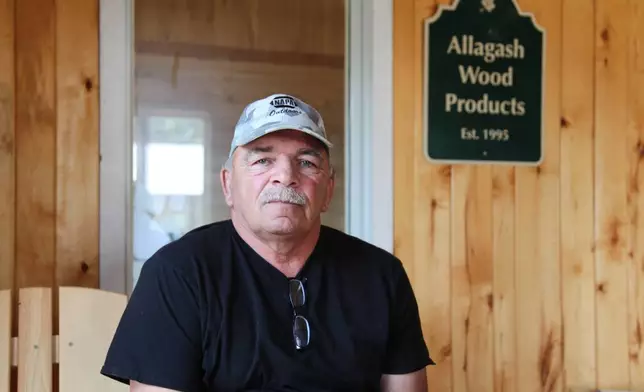 Hilton Hafford, a former logger, poses for a portrait Monday, July 27, 2026, in Allagash, Maine. (AP Photo/Kimberlee Kruesi)